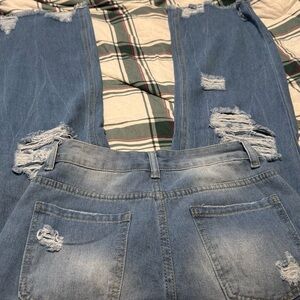 Casual Distressed Blue Boyfriend Jeans